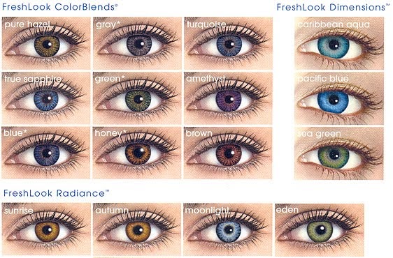 Color Contacts: Freshlook or Acuvue Contact lenses