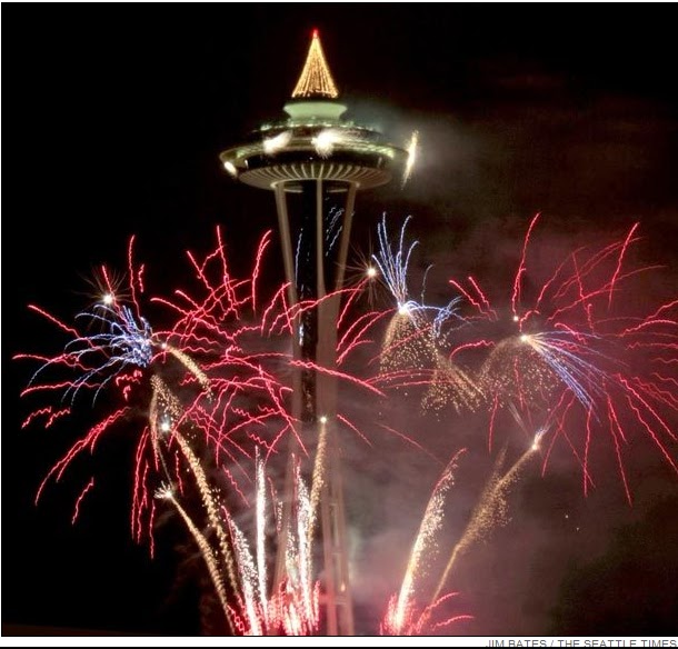 Windsong Journal Seattle's Cool Space Needle New Years Eve Fireworks