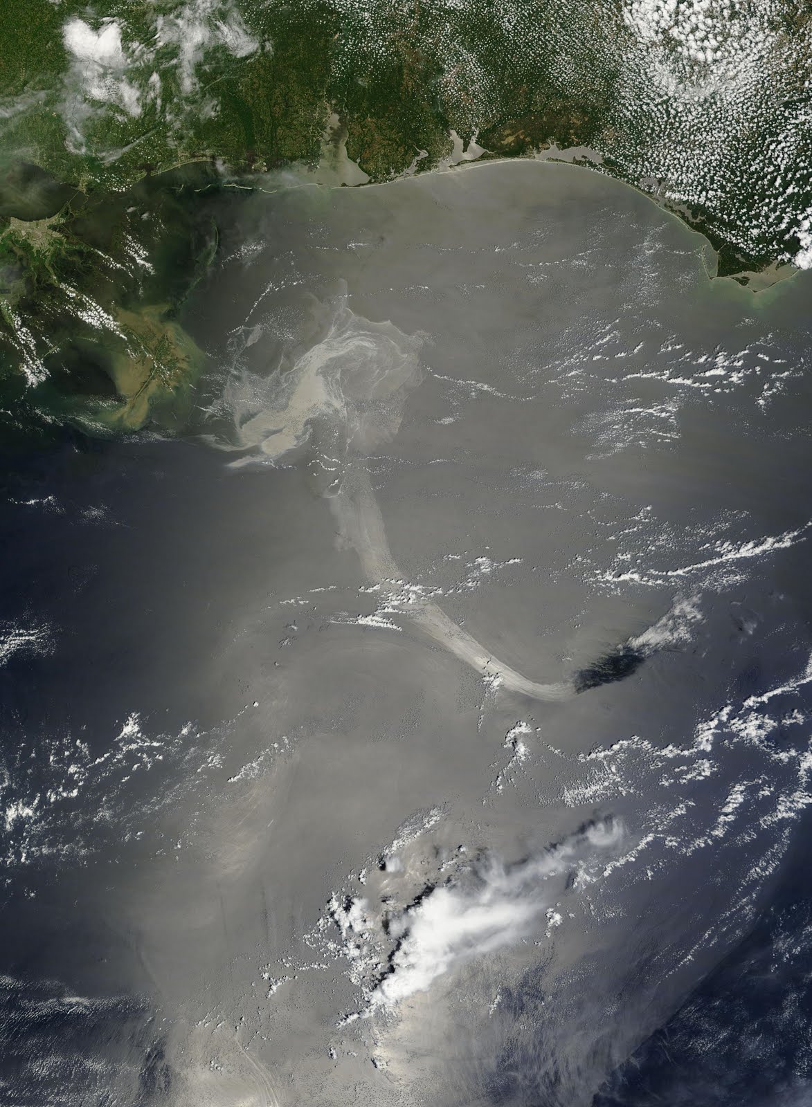 Marée Noire Louisiane photos satellites