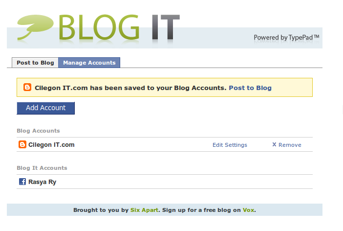 Account post. Account post