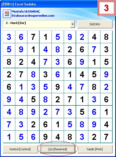 microsoft office excel kod kılavuzu sudoku excel solver excel games