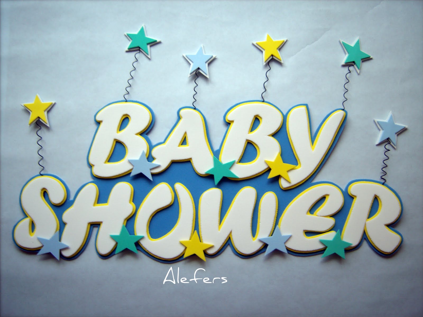 Baby shower letras en foami - Imagui