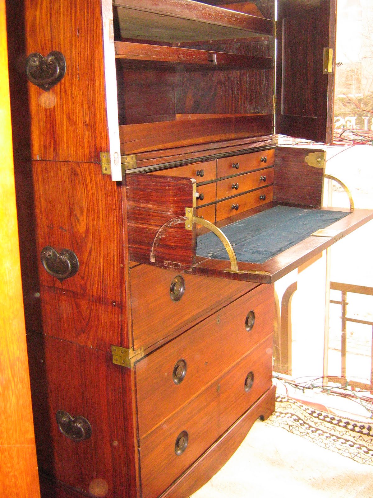 Funk & Gruven AZ 3 PC. ROSEWOOD CAMPAIGN CHESTDESK