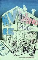 Gig Poster. MV & EE / Woods / $100. Over the Top Festival. Whippersnapper Gallery. Friday, May 22, 2009.