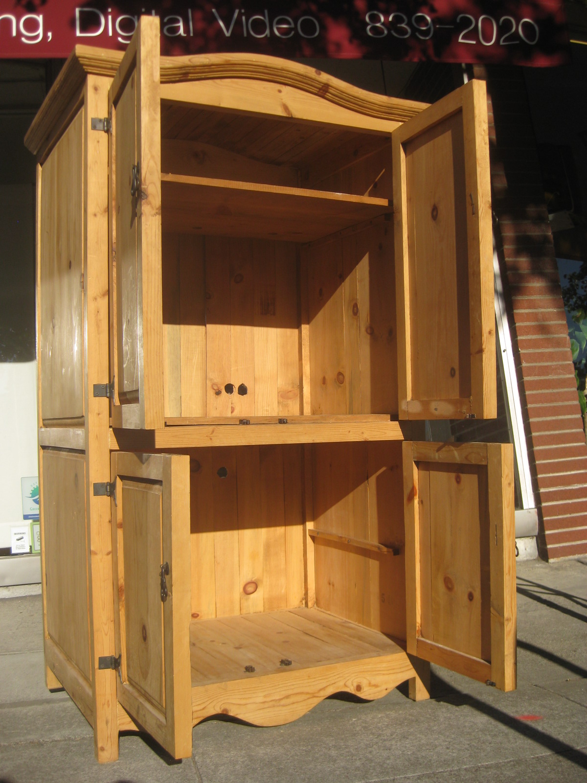 UHURU FURNITURE & COLLECTIBLES SOLD Pine Armoire 175