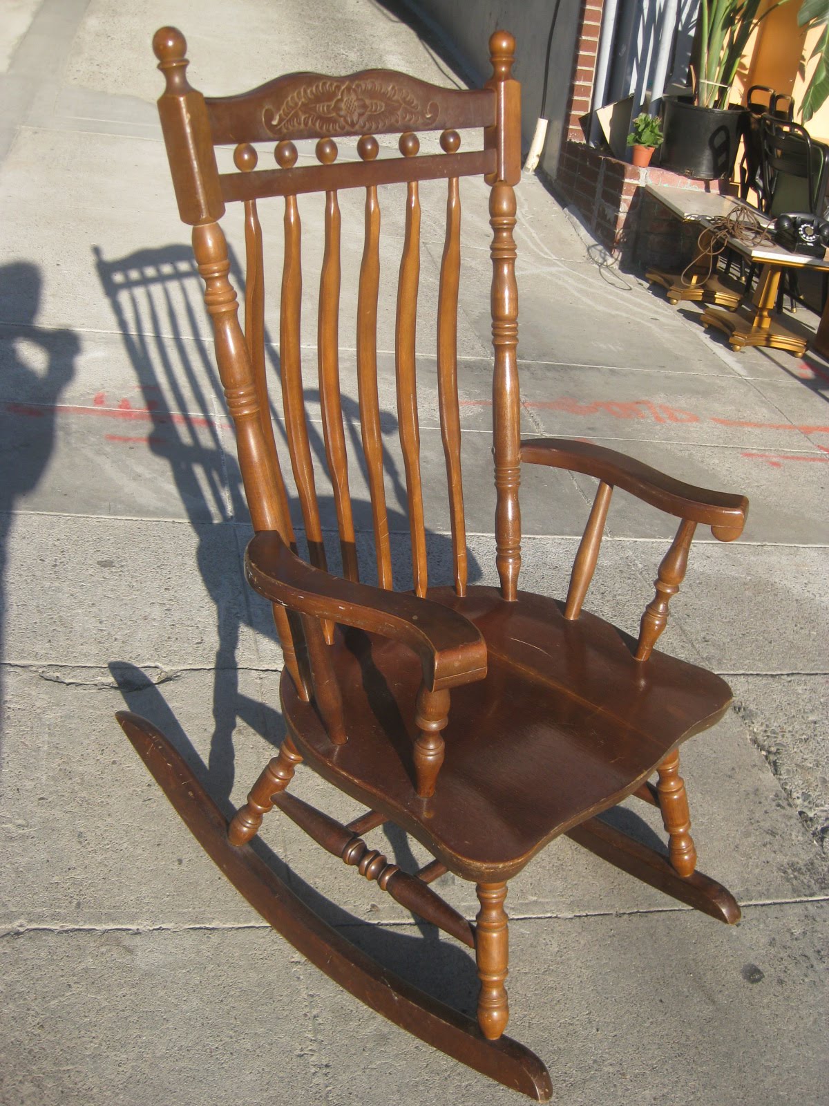 UHURU FURNITURE & COLLECTIBLES SOLD Wooden Rocker 50