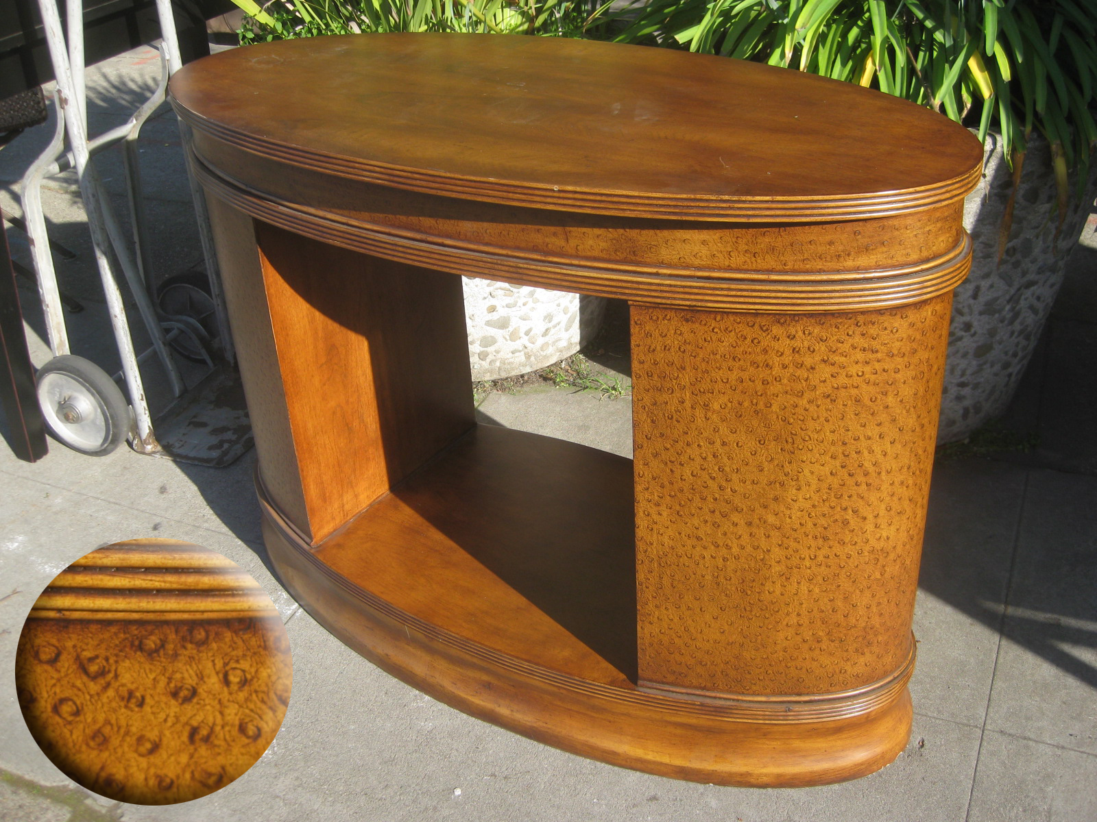 UHURU FURNITURE & COLLECTIBLES SOLD Oval Console Table 60