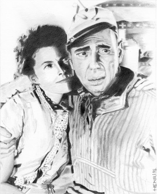 Humphrey Bogart et Katharine Hepburn dans "African Queen" de John Huston