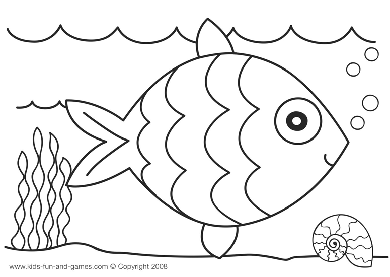 rainbow fish coloring pages preschoolers free - photo #30