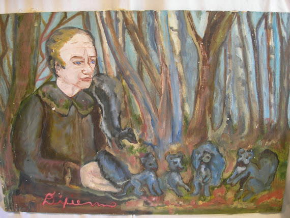 Man with small animals