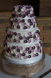 cake lilac blossom cakes flowers tier dotty purple