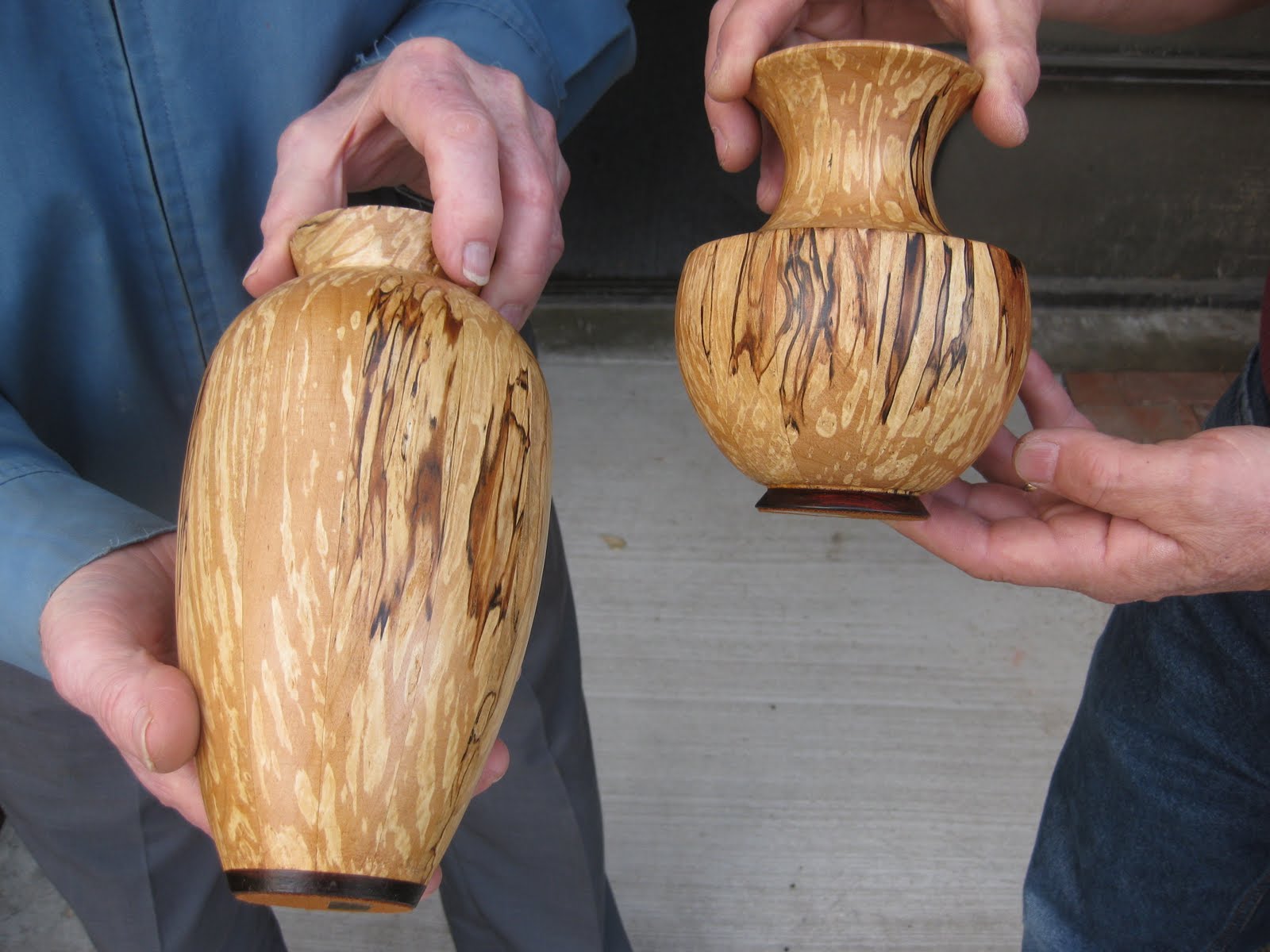 Tropical Exotic Hardwoods Spalted Alder wood turnings by Herb Tieszen