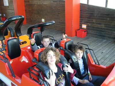 Sam, Luke, and Liam on Coaster