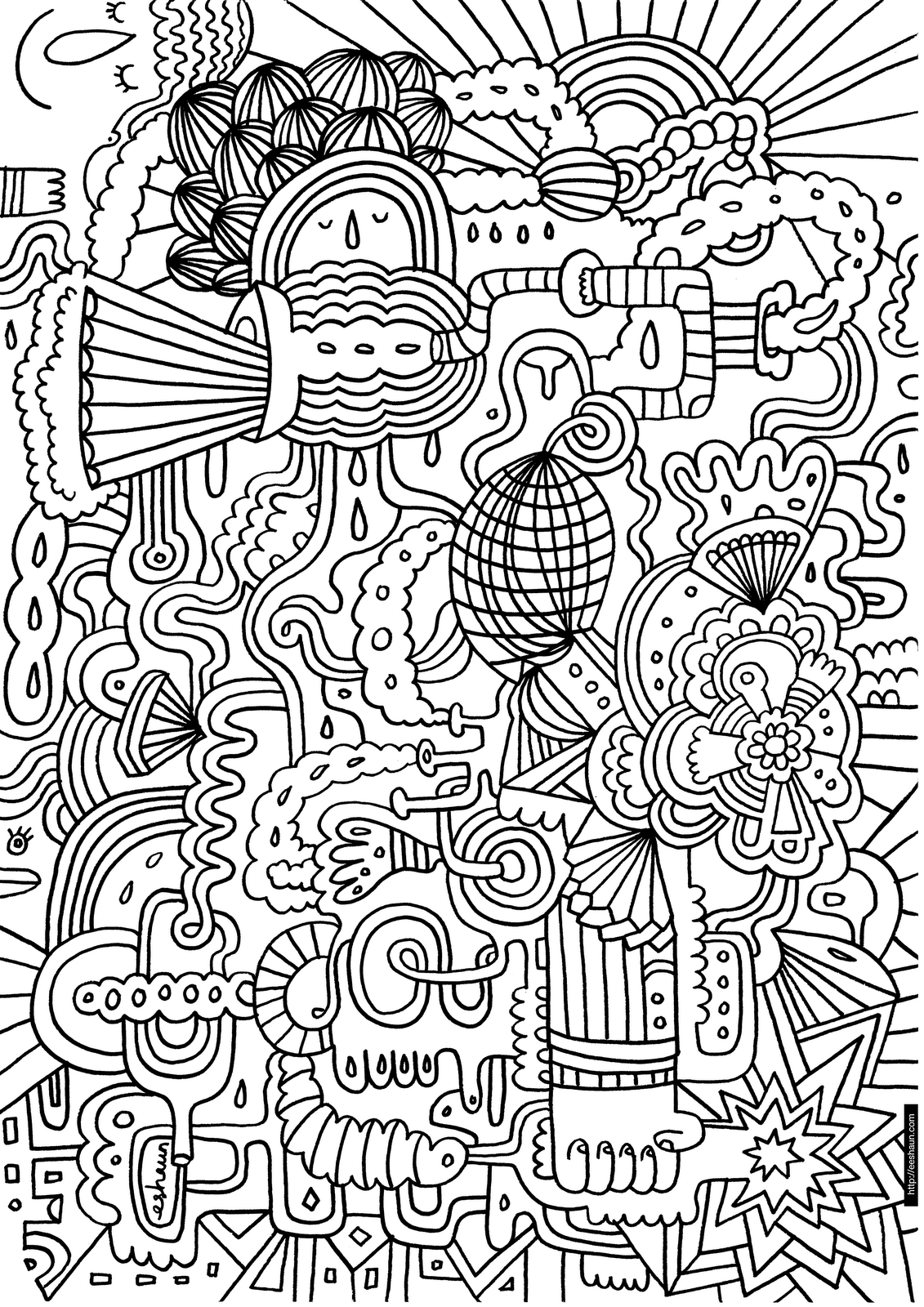 Grey Grid Paper Patterns For Colouring 