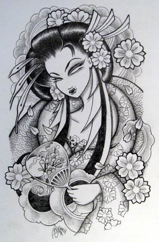 Tattoo Trend 2011: japanese geisha tattoo