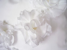White Linen Fabric Flowers