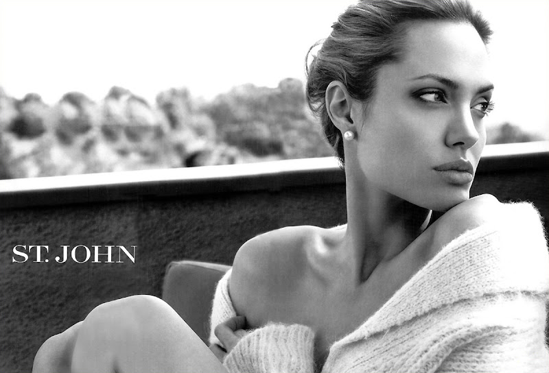 Hollywood Hot and  Angelina Jolie In STJOHN AD Wallpapers hot images