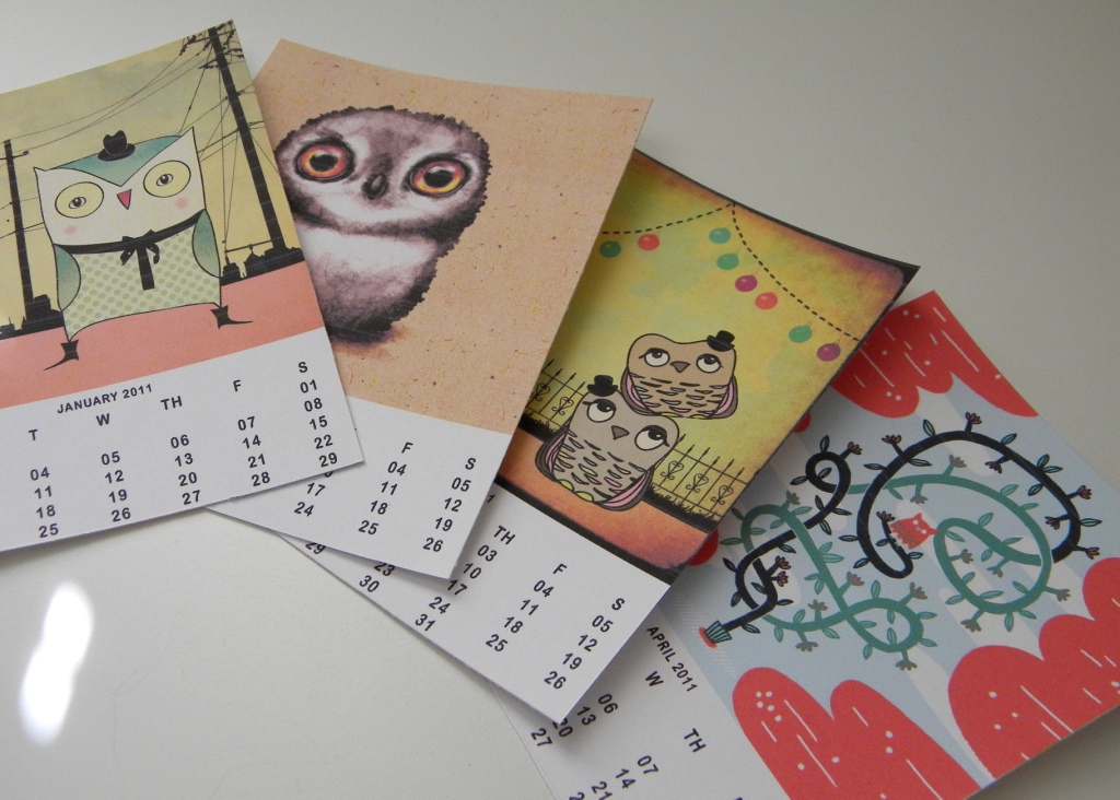 homework: Show and Tell: free owl calendar