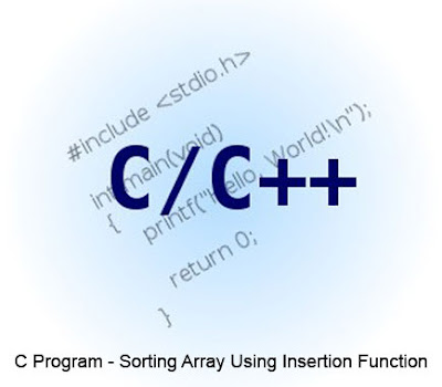C Program Insertion Function Sorting