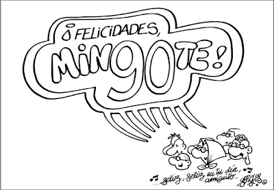 Viñeta de Forges en El País saludando a Mingote en sus 90 años