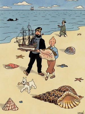 Tintin et les coquillages (Tintín y las caracolas)