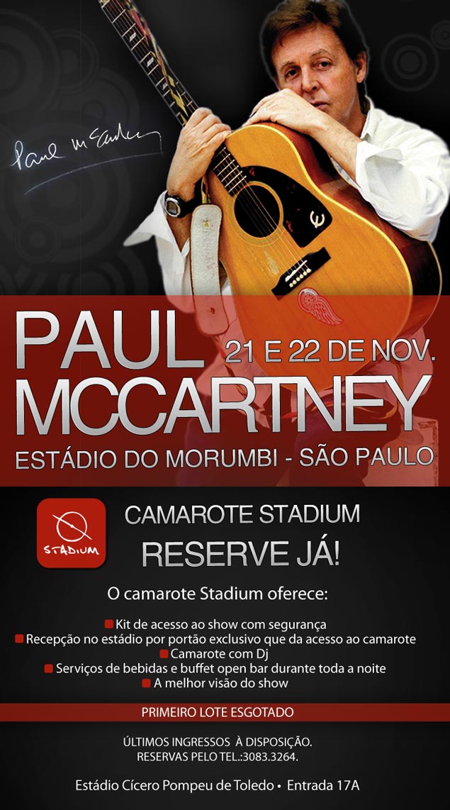 Programa Por Aí Paul McCartney em São Paulo SP