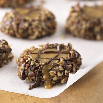An American Housewife: Chocolate Caramel Thumbprint Cookies