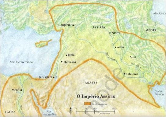Seminário Tempo Novo: Mapa da expansão do Império Assírio