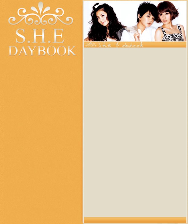 S.H.E 

Daybook