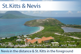 This is a view of the islands of St. Kitts & Nevis.