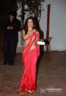 Amisha Patel in Red Saree 09