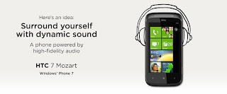 HTC Mozart - HTC 7 Mozart Windows Phone in India