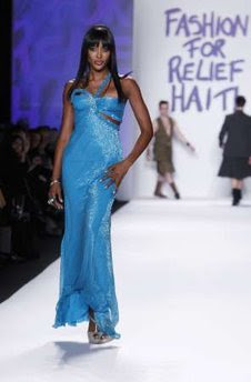 Naomi Campbell catwalks for charity show
