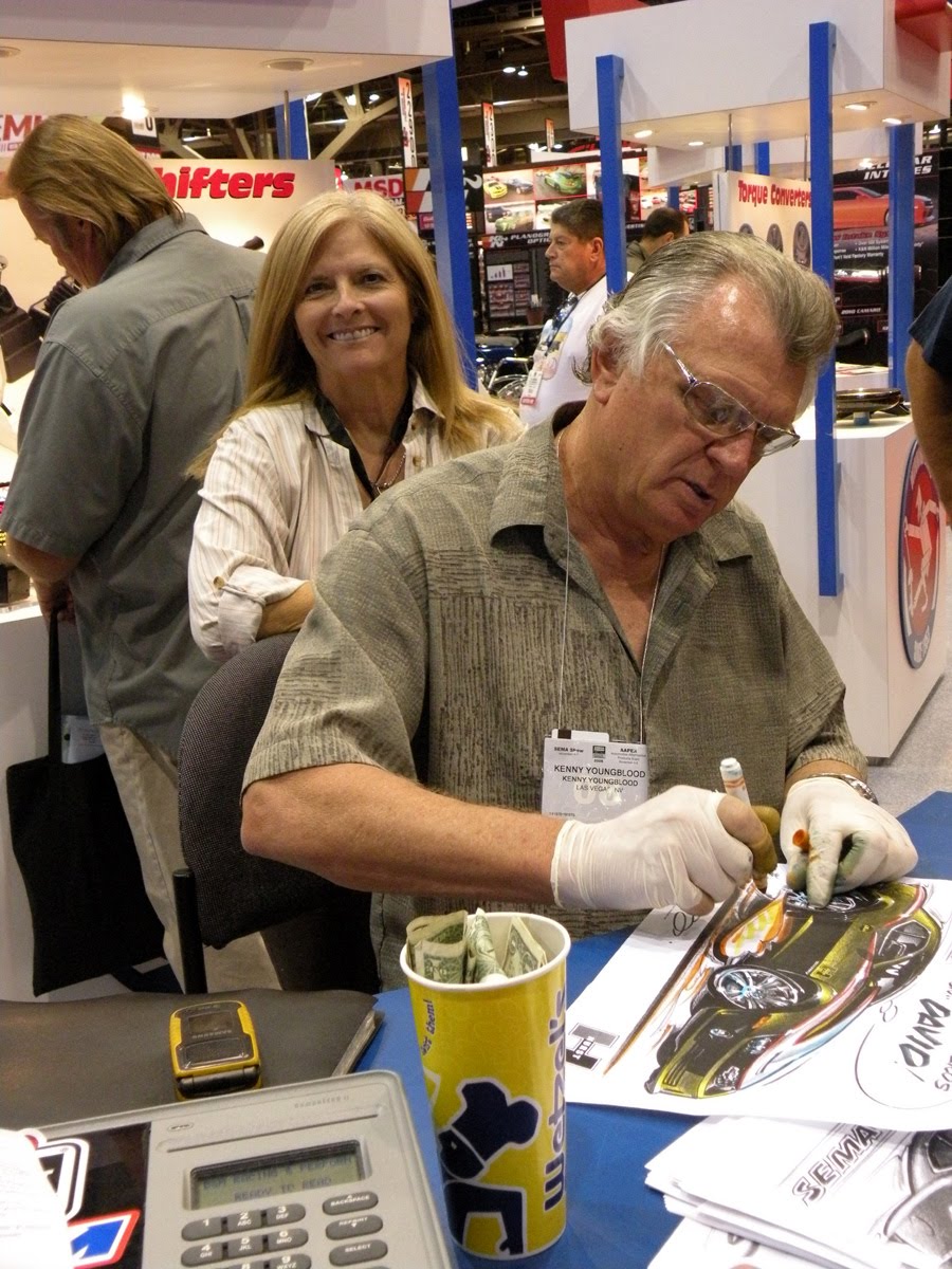Just A Car Guy Hot rodding's artist, Kenny Youngblood was at SEMA and