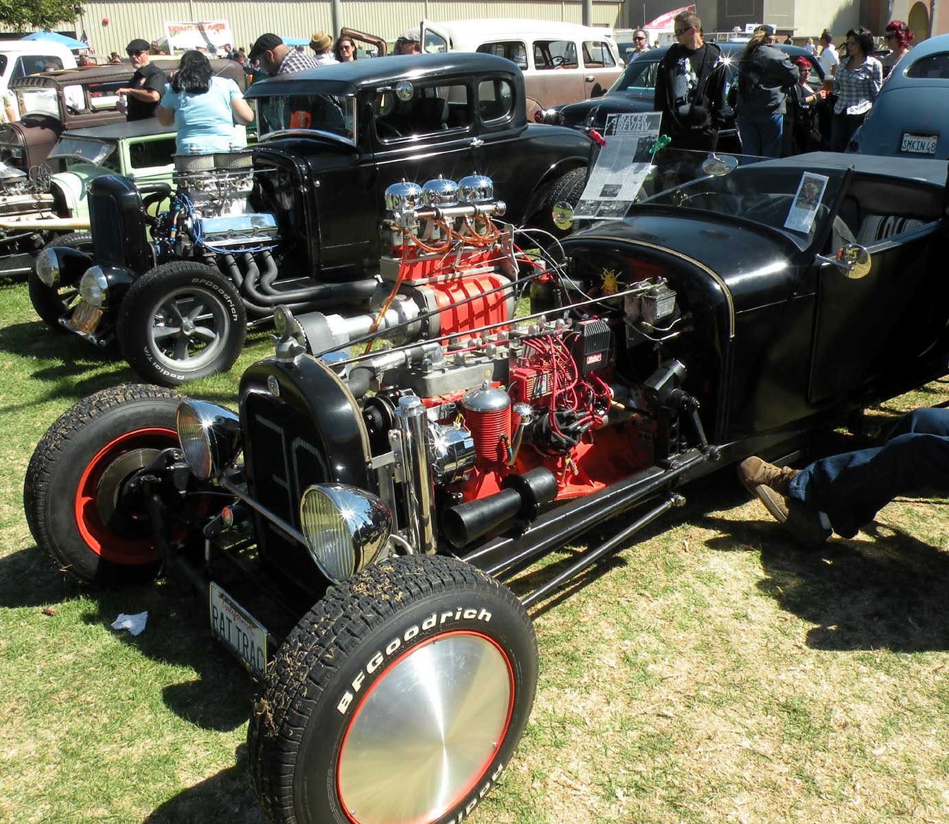 Just A Car Guy: Supercharged inline six with triple carbs... cool and