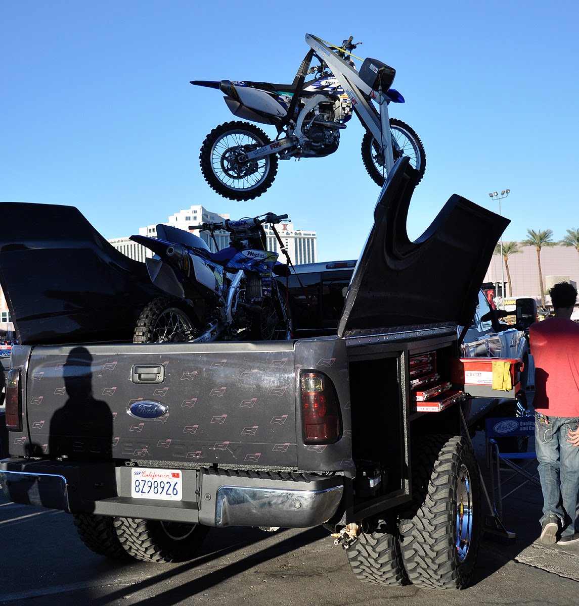 Just A Car Guy Superbly custom reengineered truck bed, flip up sides