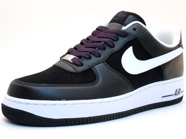 purple and black air force 1 high top