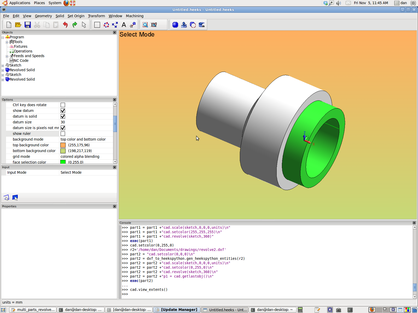 OpenSourceDesignTools: More DXF to HeeksPython Experiments
