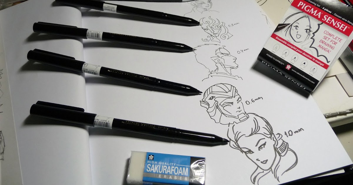Art Supplies Reviews and Manga Cartoon Sketching: Sakura Pigma
