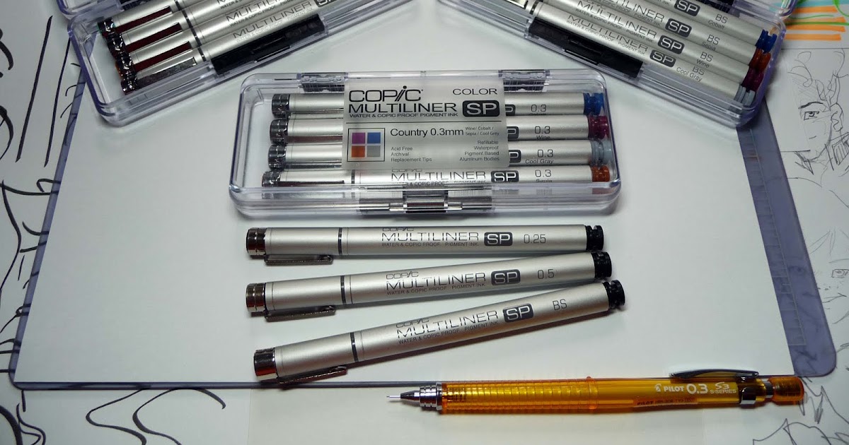 Art Supplies Reviews And Manga Cartoon Sketching Copic Multiliner Sp Pens Review Multininer sp pens are very versatile: copic multiliner sp pens review