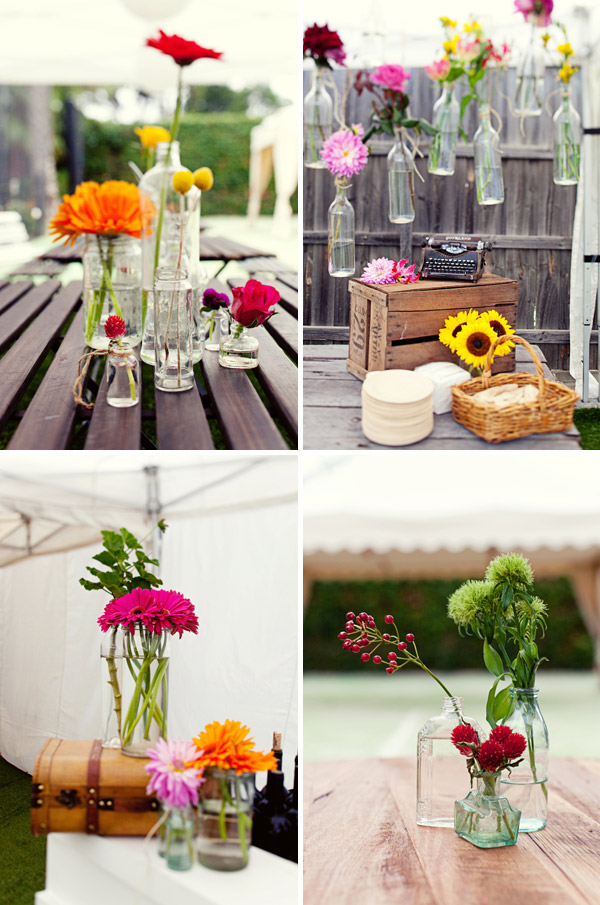 Glass Bottles + Florals | Design Your Revolution