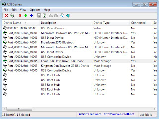 USBDeview me to find out about me...if you want USB External Devices List from netbook and computers