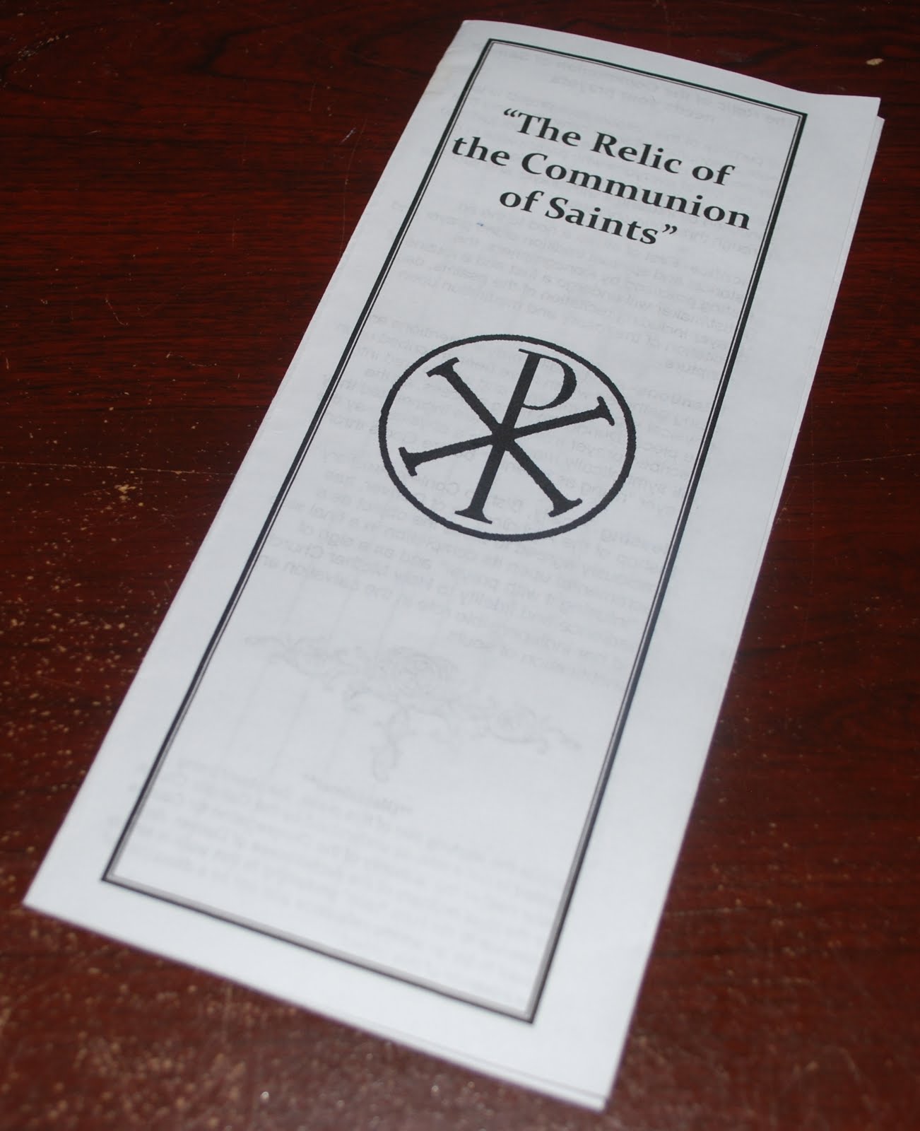 The Relic of the Communion of Saints