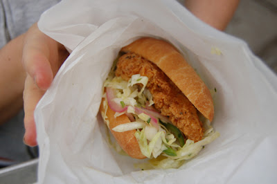 The famous fried chicken sandwich!