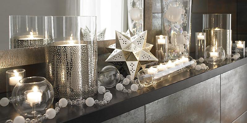 Interior Design Setting: Christmas Decoration from Crate and Barrel