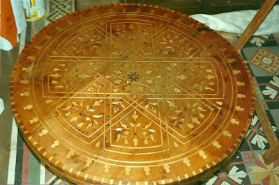 antes de la restauración de mesa marroquí