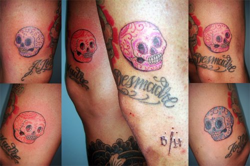 Imagenes tattoo de calaveras en cuerpo acuarela