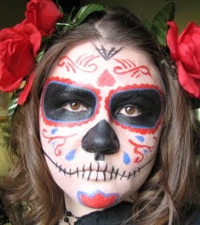 glintzy: Halloween Tutorial: Sugar Skull / Dia De Los Muertos