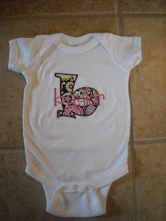 Initially Yours Monogramming: More Appliqued & Monogrammed Onesies