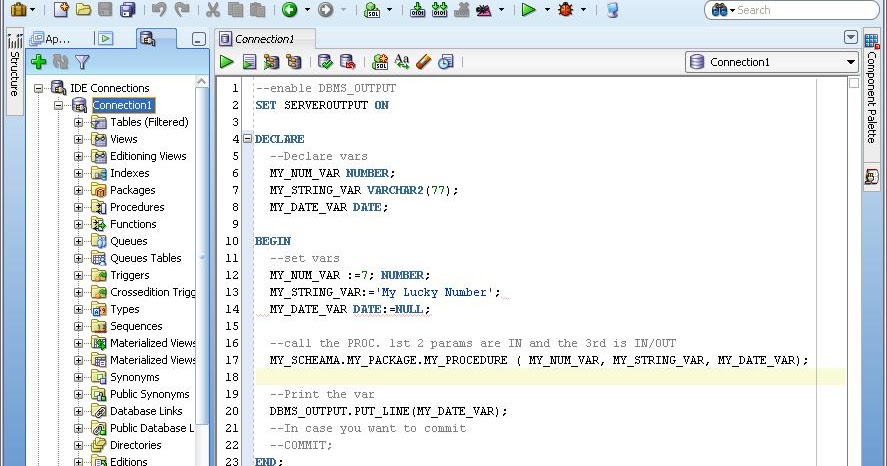 ADF & Weblogic How To: Run a DB Procedure with PL/SQL in the DB